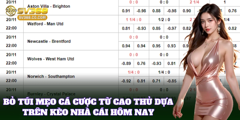 Kèo Nhà Cái Hôm Nay SV368 – Cập Nhật Và Dự Đoán Tỷ Số Chuẩn